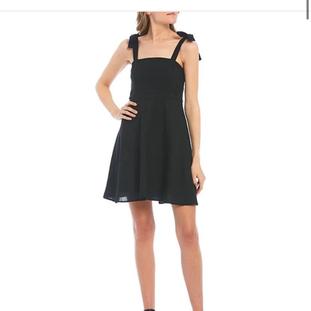 Gianna Bini tie shoulder linen dress